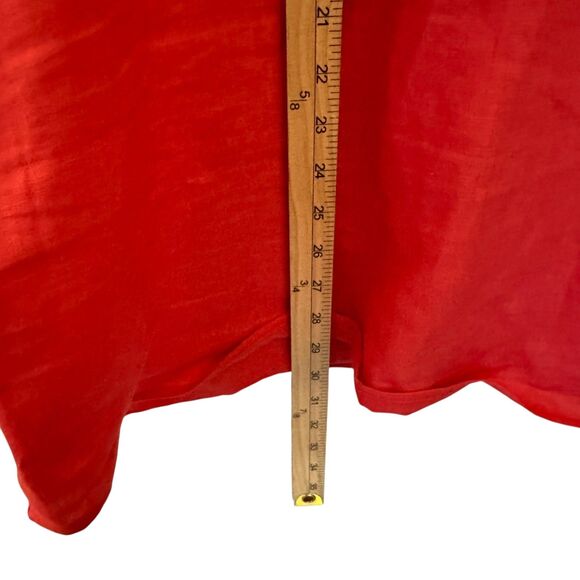 St. Tropez West Woman Salmon Pink 100% Linen Embroidered Blouse Plus Size 3X - Picture 3 of 6